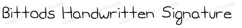 Bittods Handwritten Signature Font字体转换